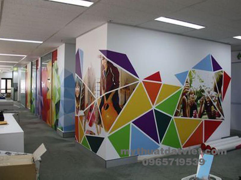 Vẽ tranh tường văn phòng công ty 11